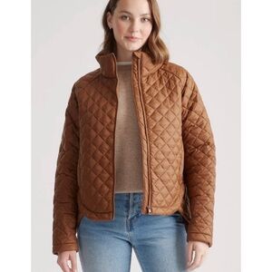 Quince Featherless Quilted Puffer Jacket in Chesnut Size S Outdoor Classic